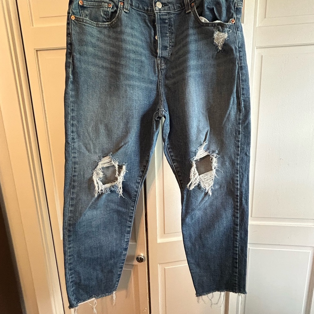 Levi's button fly straight leg jeans